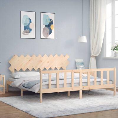 vidaXL Bed Frame without Mattress 200x200 cm Solid Wood Pine