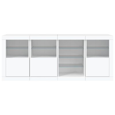 vidaXL Sideboard with LED Lights White 164x37x67 cm