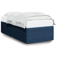 vidaXL Bed Frame without Mattress Blue 90x190 cm Single Fabric