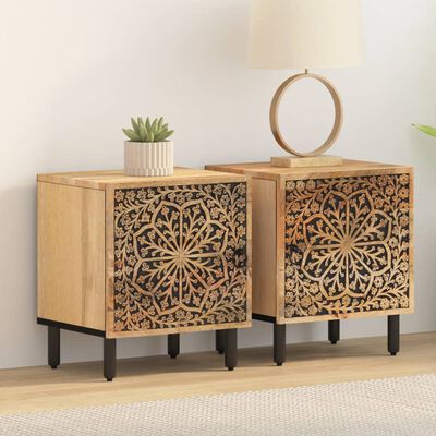 vidaXL Bedside Cabinets 2 pcs 40x33x46 cm Solid Wood Mango