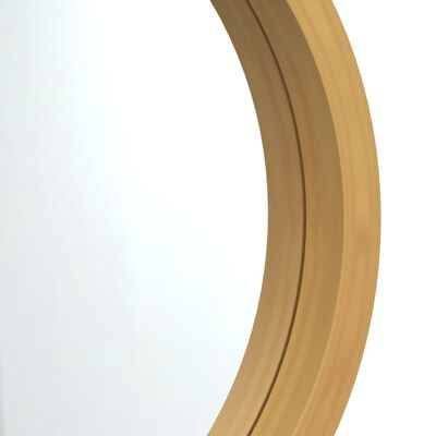 vidaXL Wall Mirror with Strap Gold Ø 55 cm