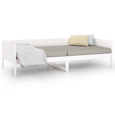 vidaXL Day Bed without Mattress White Solid Wood Pine 90x190 cm Single