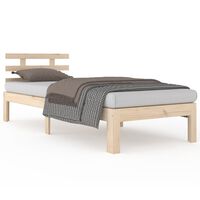 vidaXL Bed Frame without Mattress 75x190 cm Small Single