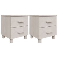 vidaXL Bedside Cabinets HAMAR 2 pcs White 40x35x44.5 cm Solid Wood