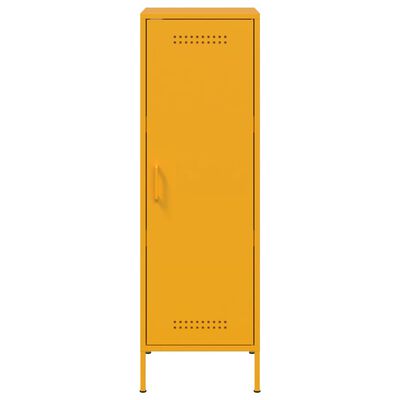 vidaXL Highboard Mustard Yellow 36x39x113 cm Steel