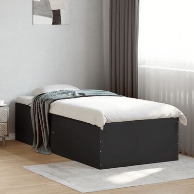 vidaXL Bed Frame without Mattress Black 90x190 cm Single