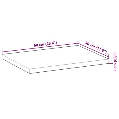 vidaXL Floating Shelves 4 pcs 60x30x2 cm Untreated Solid Wood Acacia