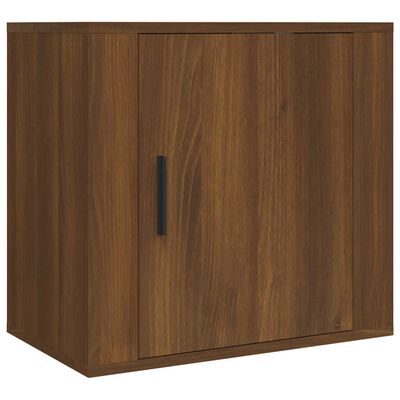 vidaXL Wall-mounted Bedside Cabinets 2 pcs Brown Oak 50x30x47 cm