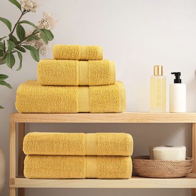 vidaXL Premium Soap Towels SOLUND 2pcs Gold 30x30cm 600gsm