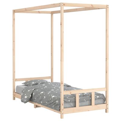 vidaXL Kids Bed Frame 90x200 cm Solid Wood Pine