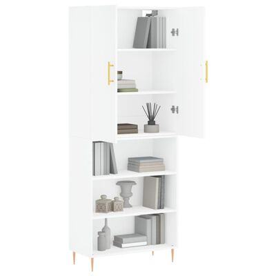 vidaXL Highboard White 69.5x34x180 cm Engineered Wood