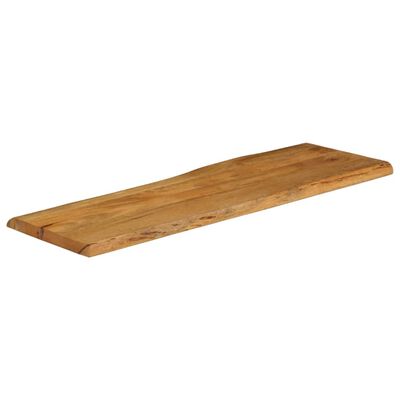 vidaXL Table Top 120x40x3.8 cm Live Edge Solid Wood Mango