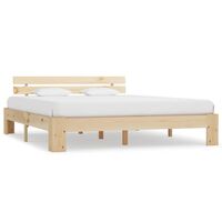 vidaXL Bed Frame without Mattress 180x200 cm Super King Solid Wood Pine