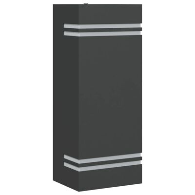 vidaXL Outdoor Wall Light Black Stainless Steel