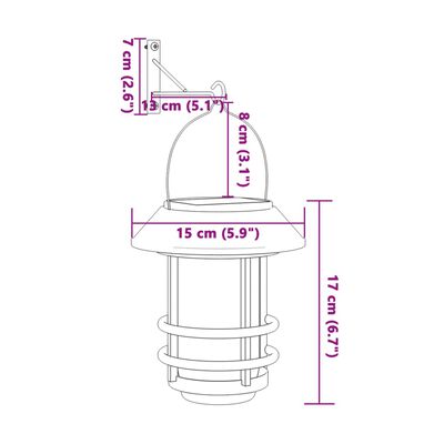 vidaXL Solar Outdoor Wall Lanterns 2 pcs White