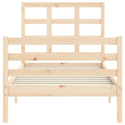 vidaXL Bed Frame without Mattress Single Solid Wood