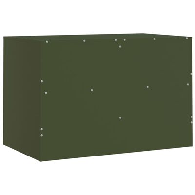 vidaXL TV Cabinet Olive Green 67x39x44 cm Steel