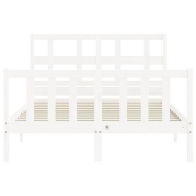 vidaXL Bed Frame without Mattress White 140x200 cm Solid Wood Pine