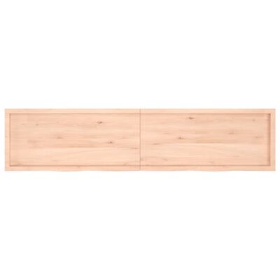 vidaXL Table Top 220x50x(2-4) cm Untreated Solid Wood Oak