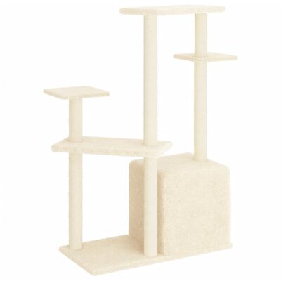 vidaXL Cat Tree with Sisal Scratching Posts Cream 107.5 cm