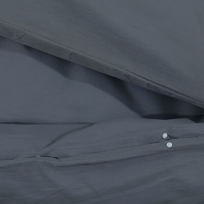 vidaXL Duvet Cover Set Anthracite 155x220 cm Light-weight Microfiber