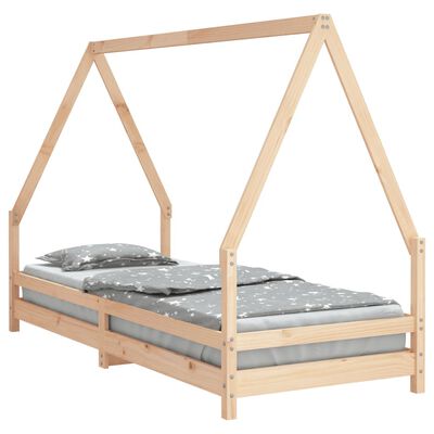 vidaXL Kids Bed Frame 90x200 cm Solid Wood Pine