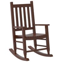 vidaXL Rocking Chair for Children Brown Solid Wood Poplar