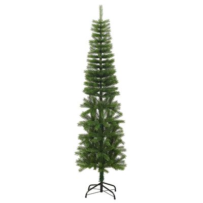 vidaXL Artificial Slim Christmas Tree with Stand 210 cm PE