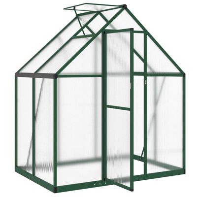 vidaXL Greenhouse with Base Frame Green 169x114x195 cm Aluminium