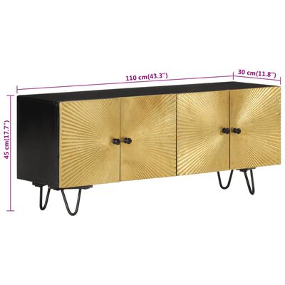 vidaXL TV Cabinet 110x30x45 cm Solid Wood Mango