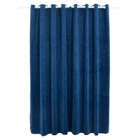 vidaXL Blackout Curtain with Metal Rings Velvet Dark Blue 290x245 cm