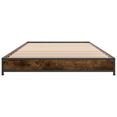 vidaXL Bed Frame without Mattress Smoked Oak 90x190 cm Single