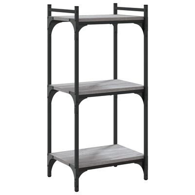 vidaXL Bookcase 3-Tier Grey Sonoma 40x30x86 cm Engineered Wood