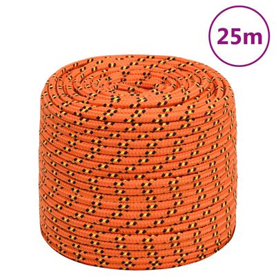 vidaXL Boat Rope Orange 10 mm 25 m Polypropylene