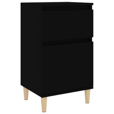 vidaXL Bedside Cabinet Black 40x35x70 cm