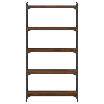 vidaXL Bookcase 5-Tier Brown Oak 80x30x154 cm Engineered Wood