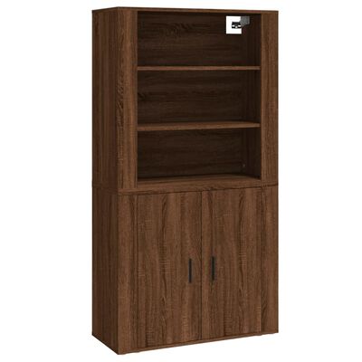 vidaXL Highboard Brown Oak Engineered Wood