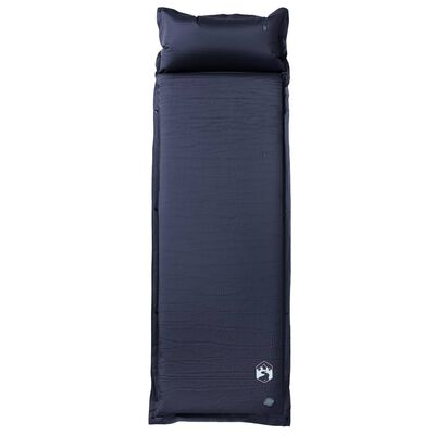 vidaXL Self Inflating Camping Mattress with Pillow 1-Person Grey