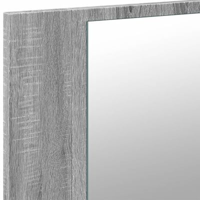 vidaXL LED Bathroom Mirror Cabinet Grey Sonoma 80x12x45 cm Acrylic