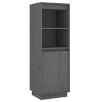 vidaXL Highboard Grey 37x34x110 cm Solid Wood Pine