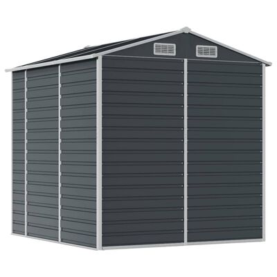 vidaXL Garden Shed Anthracite 191x215x198 cm Galvanised Steel