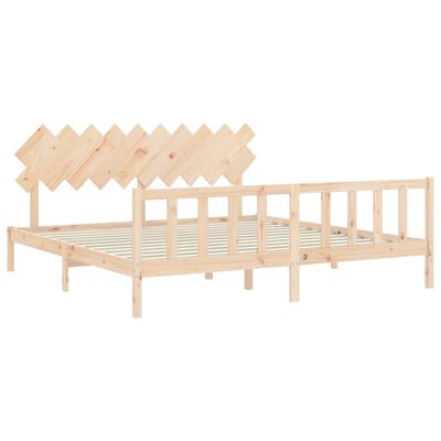 vidaXL Bed Frame without Mattress 200x200 cm Solid Wood Pine