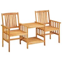 vidaXL Garden Chairs with Tea Table 159x61x92 cm Solid Acacia Wood