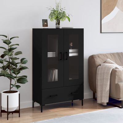 vidaXL Highboard Black 69.5x31x115 cm Engineered Wood