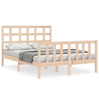 vidaXL Bed Frame without Mattress 140x200 cm Solid Wood Pine