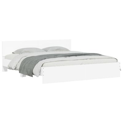 vidaXL Bed Frame without Mattress White 180x200 cm Super King