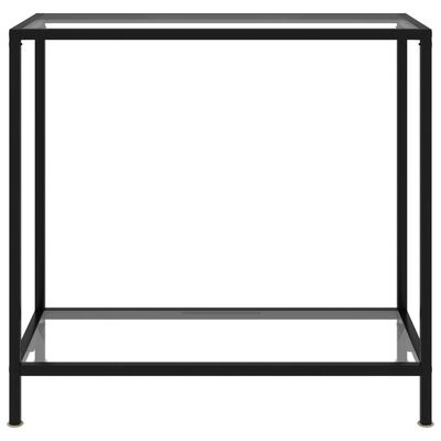 vidaXL Console Table Transparent 80x35x75 cm Tempered Glass