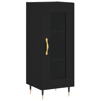 vidaXL Highboard Black 34.5x34x180 cm Engineered Wood