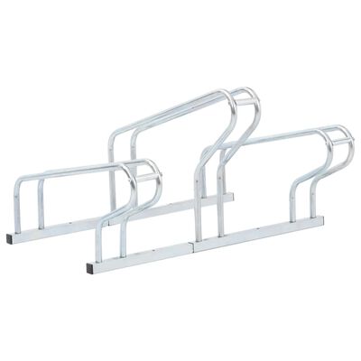 vidaXL Bicycle Stand for 3 Bikes Floor Freestanding Galvanised Steel