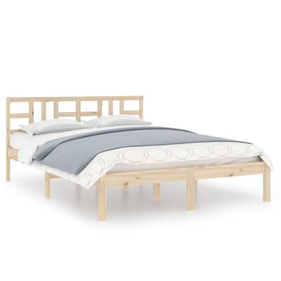 vidaXL Bed Frame without Mattress 120x190 cm Small Double Solid Wood